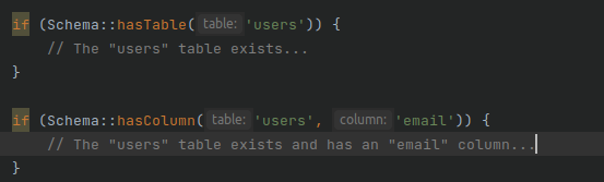 check if table and/or column exists