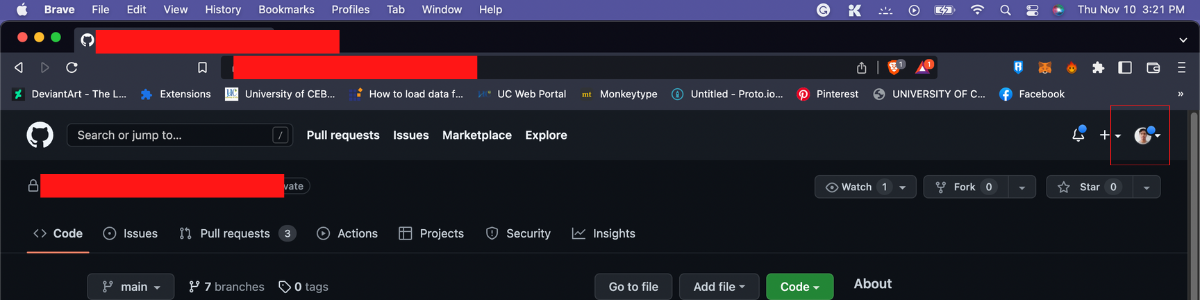 GitHub Profile-Settings